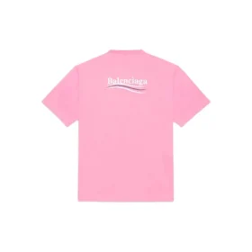 Balenciaga kortärmad tröja för män med logotryck, rosa 641675TJVF75713