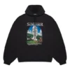 Balenciaga Landscape Loose Hoodie för män, svart 641679TJVH91000