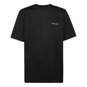 Balenciaga-logotröja för män, kortärmad, svart 556150TYK281000