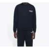 Balenciaga-logotyp, långärmad tröja för män, svart 556147TBV141000