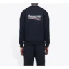 Balenciaga-logotyp, långärmad tröja för män, svart 556147TBV141000