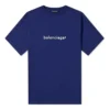 Balenciaga-logotyp med alfabet, kortärmad, blå, herr 612966TIV541195