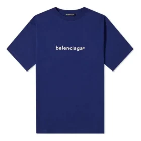 Balenciaga-logotyp med alfabet, kortärmad, blå, herr 612966TIV541195