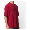 Balenciaga-logotyp, rund hals, korta ärmar, röd, herr 556148TDV516064