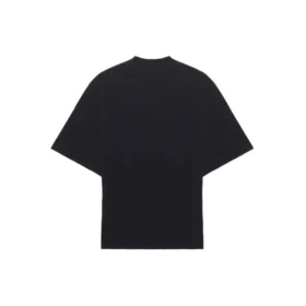 Balenciaga löpartröja för män med mönstertryck och logotyp, lös passform, korta ärmar, svart 641614TJVK61070