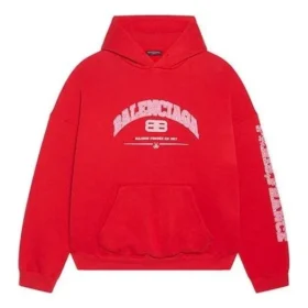 Balenciaga-luvtröja, vid passform, ”Red” 674986TLVJ26441