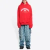 Balenciaga-luvtröja, vid passform, ”Red” 674986TLVJ26441