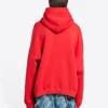 Balenciaga-luvtröja, vid passform, ”Red” 674986TLVJ26441