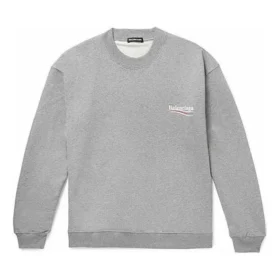 Balenciaga Micro Mark med alfabetmönster, rundhalsad tröja för män, grå 556147TBV141300