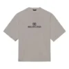 Balenciaga Mosaic Logo BB Alphabet Loose Hole Distress kortärmad tröja för män, grå 651795TKVF58174