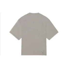 Balenciaga Mosaic Logo BB Alphabet Loose Hole Distress kortärmad tröja för män, grå 651795TKVF58174