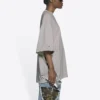 Balenciaga Mosaic Logo BB Alphabet Loose Hole Distress kortärmad tröja för män, grå 651795TKVF58174