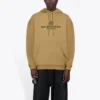 Balenciaga Paris Laurel Fleece-tröja för män med tryck, khaki 570811TIV259605