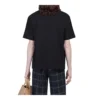 Balenciaga Retro Knit BB Paris-tröja för män med tryck, kortärmad version, svart 594579TGV601000