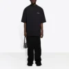 Balenciaga Retro Sports Logo kortärmad tröja för män, svart 641614TJVL41000