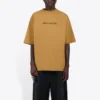 Balenciaga rundhalsad kortärmad tröja med alfabettryck för män, khaki 620969TIV509605