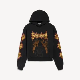 Balenciaga Sacra Cœur-luvtröja för dam i medium passform, svart