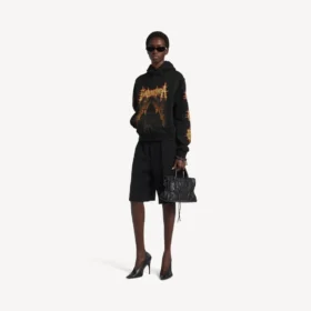 Balenciaga Sacra Cœur-luvtröja för dam i medium passform, svart