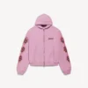 Balenciaga Sacra Cœur-luvtröja med dragkedja i medium passform för damer, i färgen Old Pink
