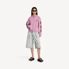 Balenciaga Sacra Cœur-luvtröja med dragkedja i medium passform för damer, i färgen Old Pink
