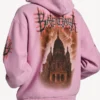 Balenciaga Sacra Cœur-luvtröja med dragkedja i medium passform för damer, i färgen Old Pink