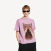 Balenciaga Sacra Cœur T-shirt för dam i medium passform  i gammaldags rosa