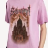 Balenciaga Sacra Cœur T-shirt för dam i medium passform  i gammaldags rosa