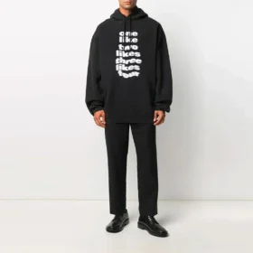 Balenciaga-skor för män med alfabetmönster, svarta, 641679TJV931070