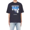 Balenciaga Speed Hunters för män, svart, blått band, kortärmad, grå 541875TCV381055