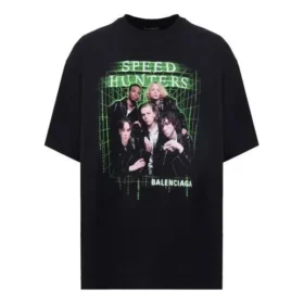 Balenciaga Speedhunters Band för män, kortärmad, svart 556133TCV381000
