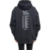 Balenciaga Speedhunters för män, långärmad hoodie med tryck i mörkblått 541873TCV371055