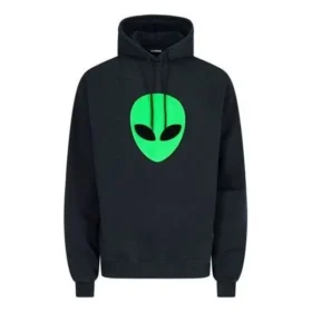 Balenciaga SS21 Alien-logotryck för män, tjockare tryck, klassisk svart 641679TJV959113