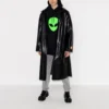 Balenciaga SS21 Alien-logotryck för män, tjockare tryck, klassisk svart 641679TJV959113