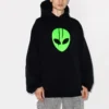 Balenciaga SS21 Alien-logotryck för män, tjockare tryck, klassisk svart 641679TJV959113