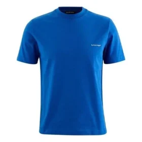Balenciaga SS21 Alphabet Small Logo kortärmad tröja för män, blå 556151TBV438077