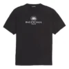Balenciaga SS21 B Alphabet-logotypmönster, kortärmad, svart, herr 570803TFV761000