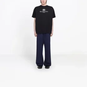 Balenciaga SS21 B Alphabet-logotypmönster, kortärmad, svart, herr 570803TFV761000