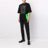 Balenciaga SS21 Casual-tröja för män med tryck, storlek, kortärmad, svart 641614TJV801070