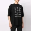 Balenciaga SS21 Casual-tröja för män med tryck, storlek, kortärmad, svart 641614TJV801070