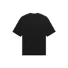 Balenciaga SS21 enfärgad kortärmad tröja med logotryck för män, svart 612966TJV871070
