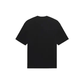 Balenciaga SS21 enfärgad kortärmad tröja med logotryck för män, svart 612966TJV871070