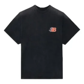 Balenciaga SS21 Flame Retro kortärmad tröja för män, svart 656978TKV701076