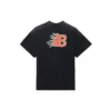 Balenciaga SS21 Flame Retro kortärmad tröja för män, svart 656978TKV701076