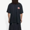 Balenciaga SS21 Flame Retro kortärmad tröja för män, svart 656978TKV701076