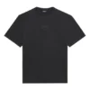 Balenciaga SS21 för män, logotryck, lös passform, rund hals, kortärmad, svart 641675TKV711069