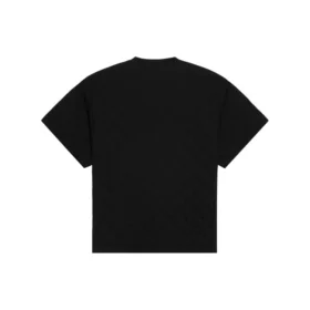 Balenciaga SS21 för män, logotryck, lös passform, rund hals, kortärmad, svart 641675TKV711069