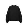 Balenciaga SS21 för män, stor rundhalsad långärmad tröja med hål, svart 641654TJVI71070