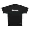 Balenciaga SS21 för män, svart kortärmad T-shirt med alfabetmönster och hål i rund hals 651795TKVB81070