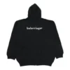 Balenciaga SS21 jacka med dragkedja och långa ärmar för män, svart 641659TIV551070