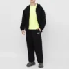 Balenciaga SS21 jacka med dragkedja och långa ärmar för män, svart 641659TIV551070